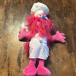 Cute fuzzy Gonger from Sesame Street plush.
